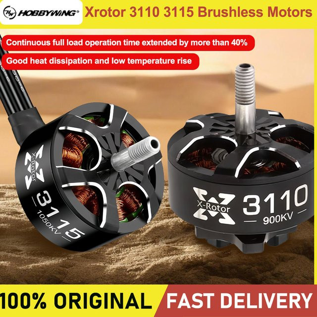 Hobbywing XRotor 3110 3115 6S Bürstenlose Motoren im 4er-Set für FPV Freestyle und Long Range Drohnen in Schwarz - Bild 1