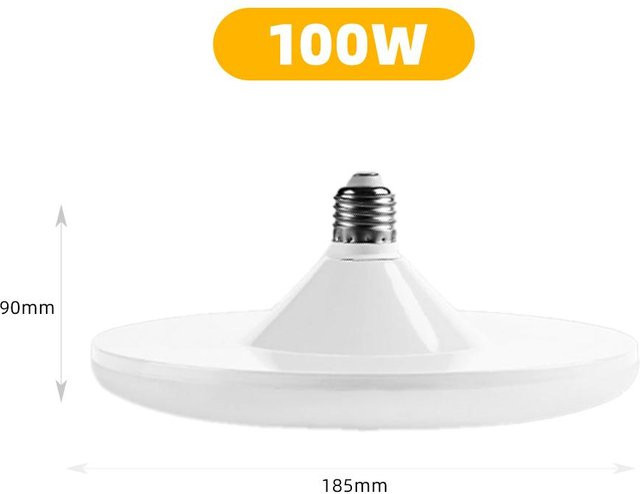 Meiteai-Home LED UFO Deckenleuchte E27, superhelle Globus-Lampe in Weiß für Werkstatt und Heimbeleuchtung, Cool White - Bild 1