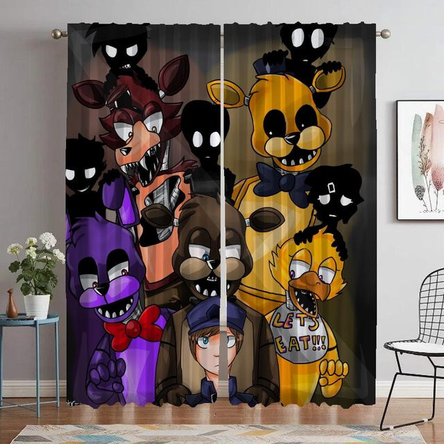 Five Nights Elegante Tüll-Raumvorhänge, 2 Stück, Transparent, Multicolour, B: 60 cm, H: 90 cm - Bild 1