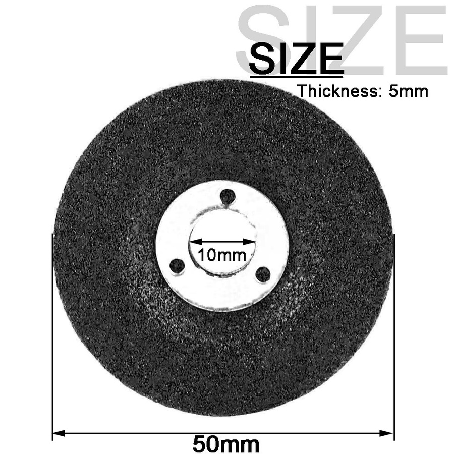 NuoDunco 2er Set Trennscheiben für Winkelschleifer aus Harz zum Schneiden von Metall, Eisen und Edelstahl, Schwarz, Durchmesser: 50 mm und 75 mm - Bild 2