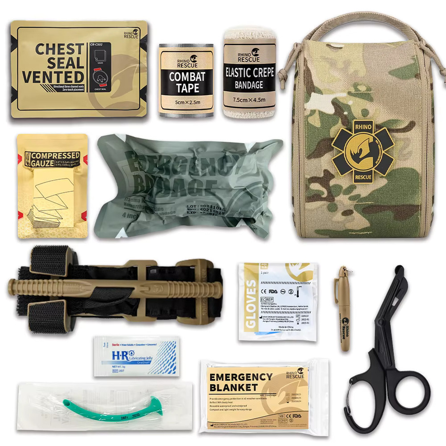 Rhino Rescue Taktisches IFAK-Erste-Hilfe-Set mit Molle-System zur Trauma-Pflege für Outdoor, Camping und Wandern - Bild 2