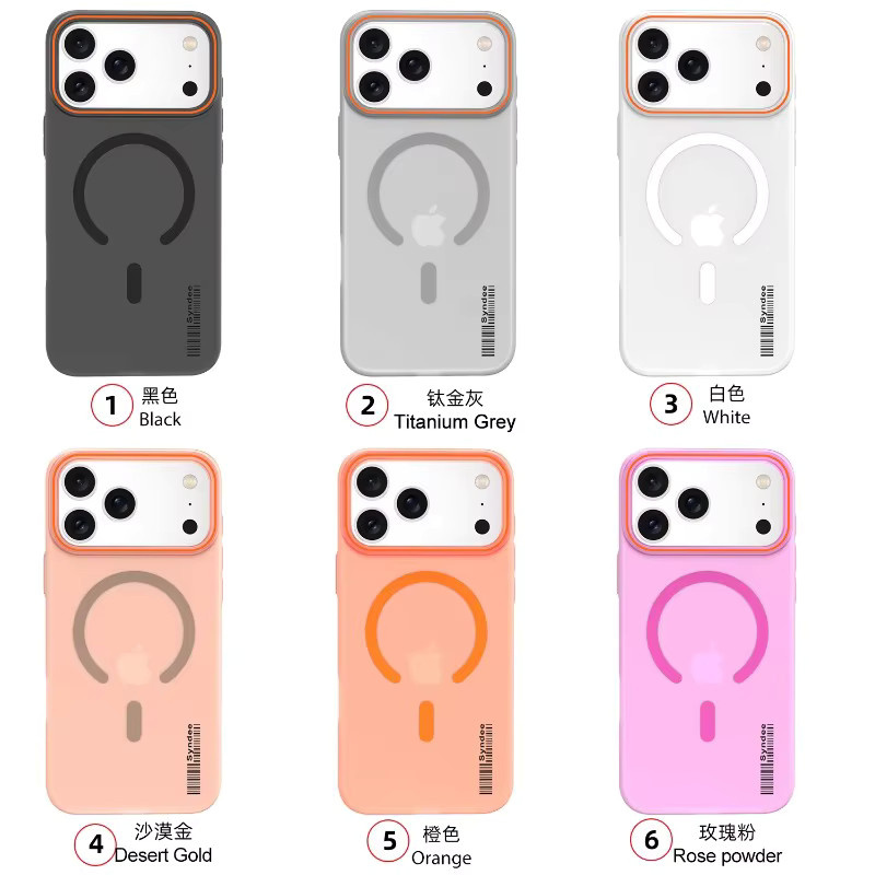 Stoßfeste Hartschalen-Handyhülle mit Wellenmuster und Magnetfunktion für iPhone 18 17 Pro Max Air, transparent oder schwarz, kompatibel mit kabellosem Laden - Bild 4