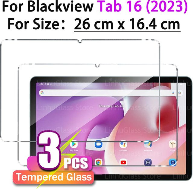 Blackview Tab 16 (11 Zoll) 2023 Displayschutzfolie aus gehärtetem Glas, 9H, transparent, ultraklar und kratzfest - Bild 1