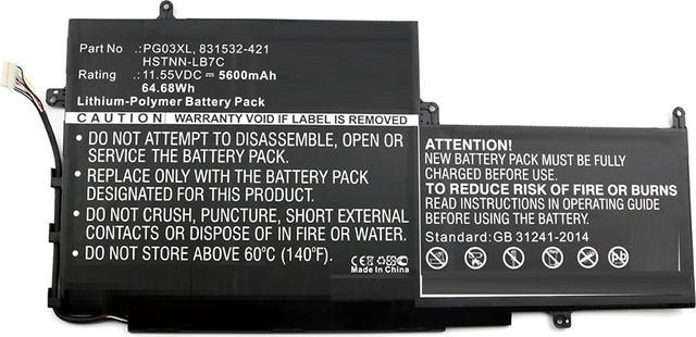 CoreParts Laptop-Batterie Lithium-Polymer in Schwarz für HP Spectre x360 Laptop 15-ap011dx (5600 mAh, 64,7 Wh) - Bild 1