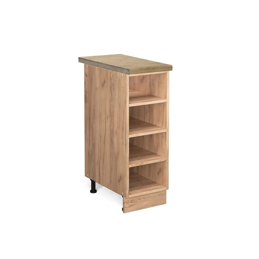 Vicco Küchenregal Fame-Line Offener Küchenschrank Goldkraft Eiche, Farbe: Braun, B/T/H: 30 x 15,72 x 82 cm - Bild 2