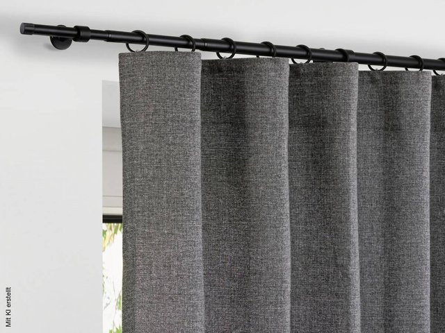 ondeco Stilgarnitur aus Metall in Schwarz, ausziehbar von 120 bis 210 cm, 1 Lauf - Bild 1