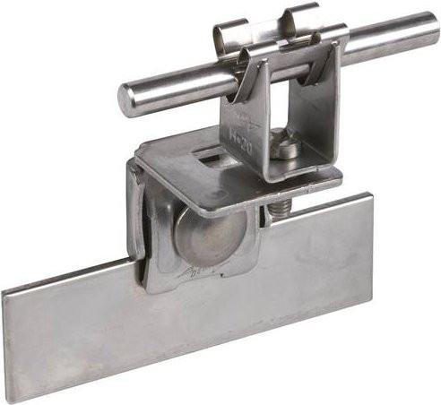 DEHN Dachleitungshalter 223031 DLH DG 8 SF0.7 aus Edelstahl in Silber - Bild 1
