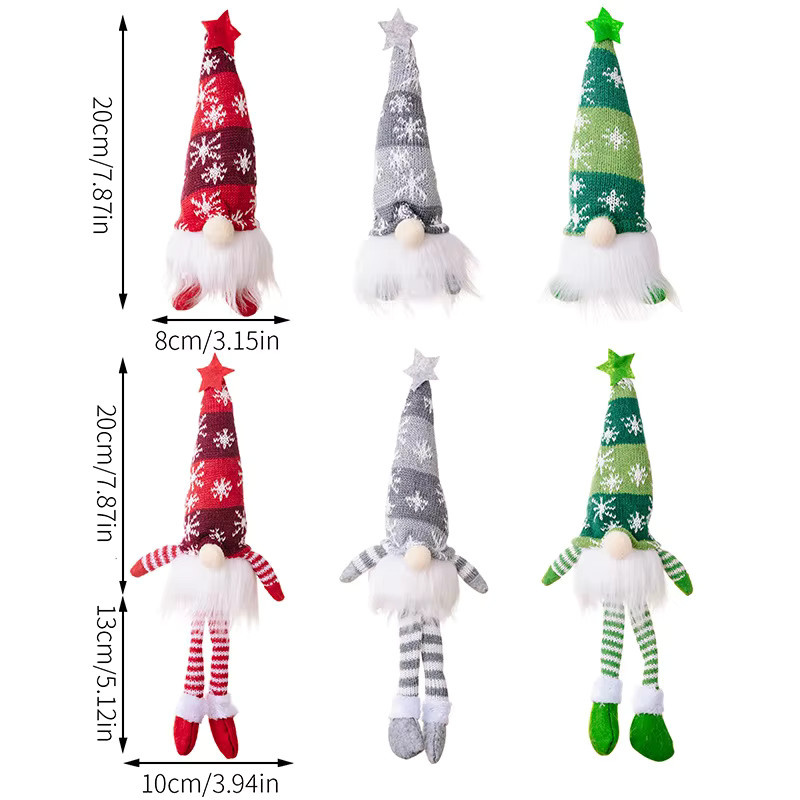 Bunter Weihnachts-Zwerg als Plüsch-Anhänger aus Textil für deine Weihnachtsdekoration - Bild 6
