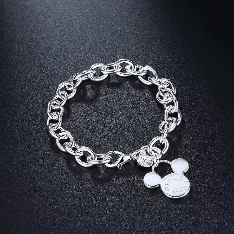 Wing of dream Armband, 925 Silber, Mickey Anhänger, Damen, 20 cm - Bild 3