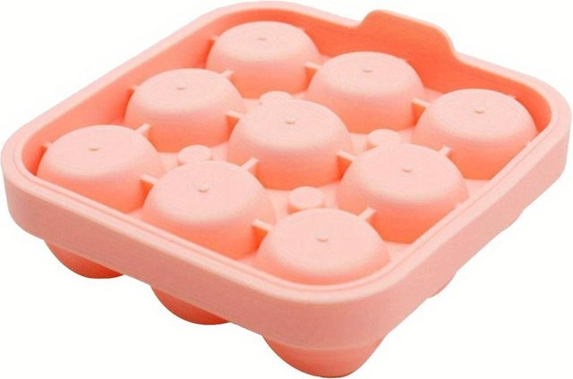 Multifunktionale Silikon Eiswürfelform in Rosenform für Eis, Schokolade, Pudding und Gelee, Farbe: Pink - Bild 1