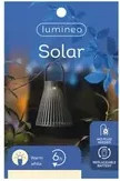LUMINEO Solarleuchte Laterne in Schwarz für Garten, Terrasse und Balkon mit warmweißem Lichteffekt - Bild 1