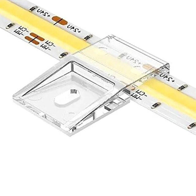 10-teiliges Set Kabelhalter mit Schrauben für 10-mm-LED-Lichtleisten, transparent/braun - Bild 1