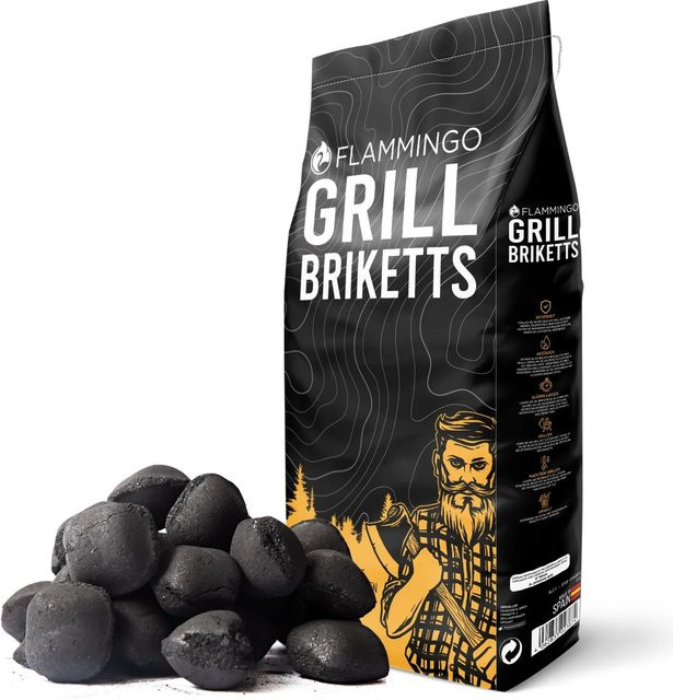 Flammingo Holzkohlebriketts Schwarz 27 kg - Bild 1