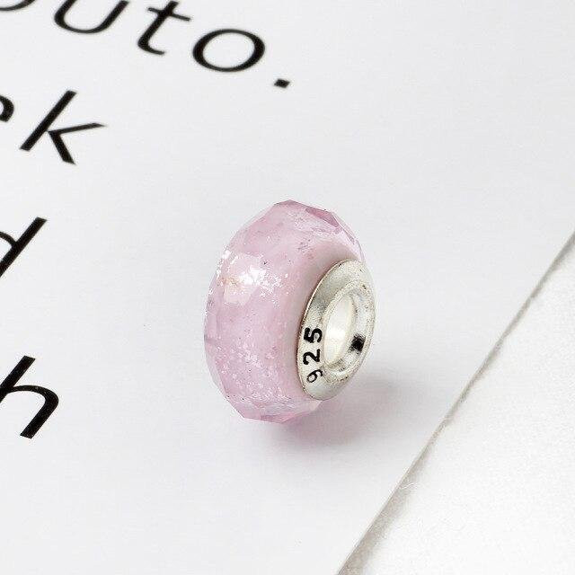 Glasperlen Rosa, 925 Silber, Damen - Bild 1