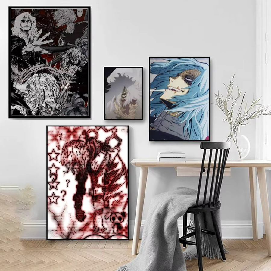 My Hero Academia Tomura Shigaraki Vintage-Poster aus Papier, Mehrfarbig, B x H: 20,0 x 20,0 cm - Bild 3