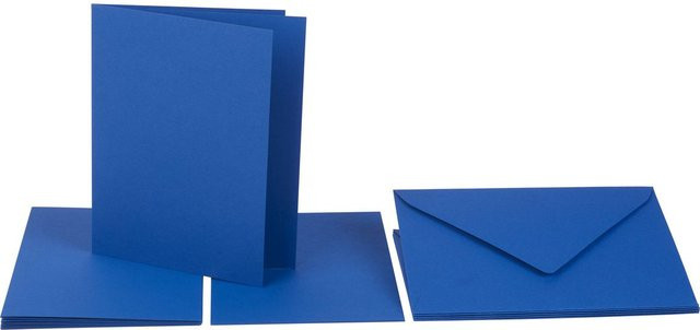Folia Doppelkarten mit Umschlägen und Einlegeblättern in Blau - Bild 1