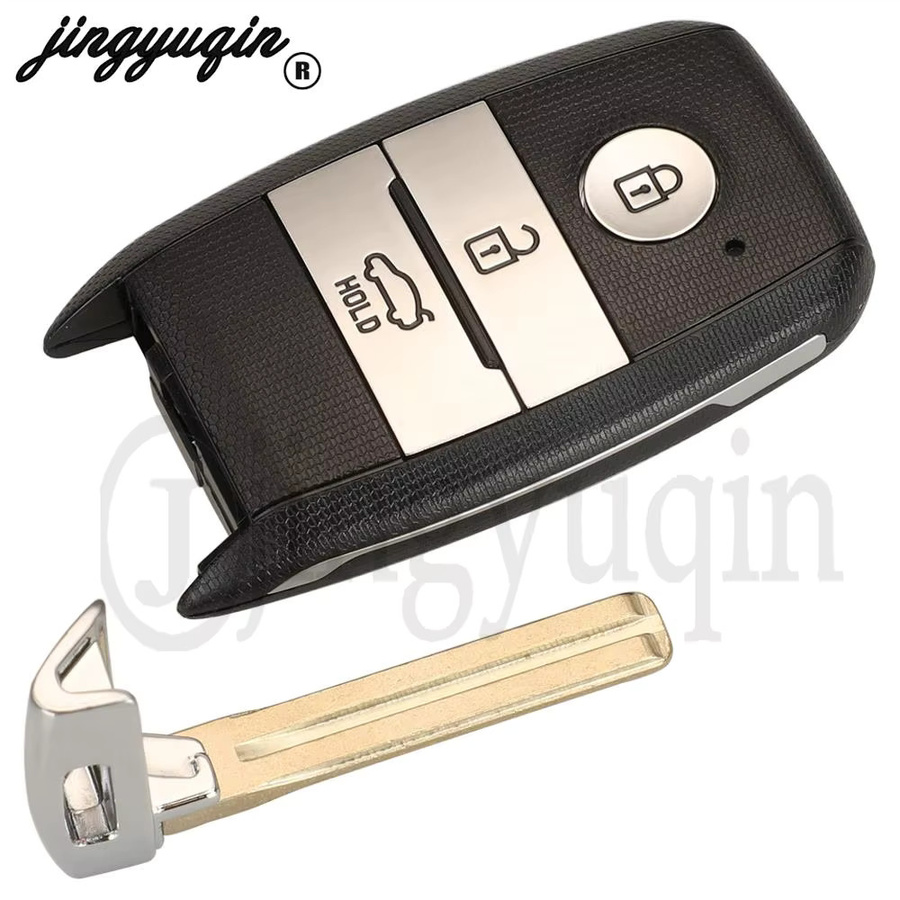 Jingyuqin Smart-Fernbedienungs-Autoschlüsselgehäuse für KIA K3 K5 Sportage Sorento Fob TOY40 mit ungeschnittenem Schlüsselblatt, Schwarz - Bild 2