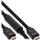 InLine HDMI mit Ethernet Kabel Schwarz 25,0 m mit 4K Unterstützung und aktiver Signalübertragung - Bild 1