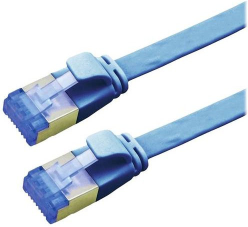 VALUE Patchkabel Kat.6A FTP extra-flach, Blau, 0,5 m - Bild 1