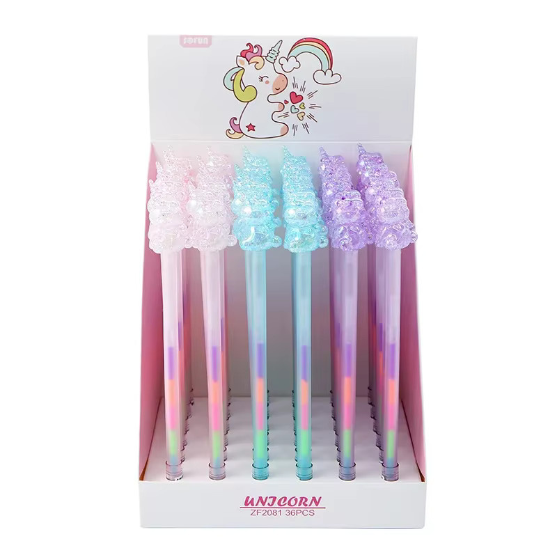 Onery Einhorn Gelstift für Schüler mit 0,5 mm Spitze in Mehrfarben - Bild 2