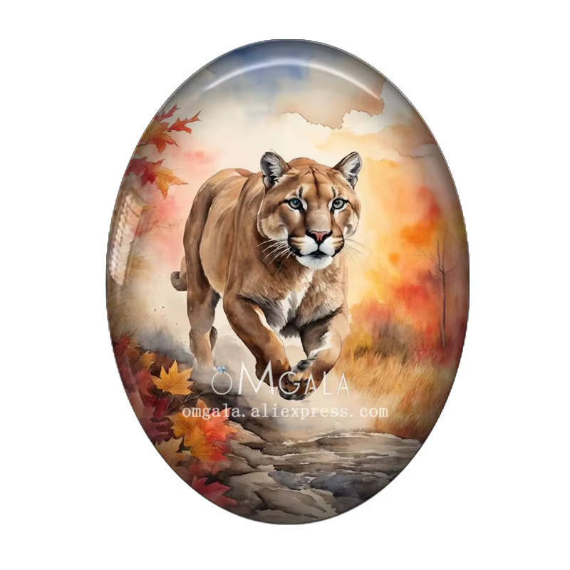 OMGALA Cabochon Ölgemälde Tiere, Unisex - Bild 2