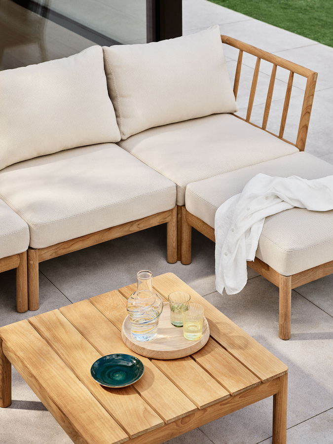 Fritz Hansen Skagerak Tradition Lounge Tisch aus Teakholz in Braun, Höhe: 27 cm - Bild 3