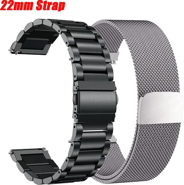 Uhrenarmband Edelstahl, Schwarz, Unisex - Bild 1