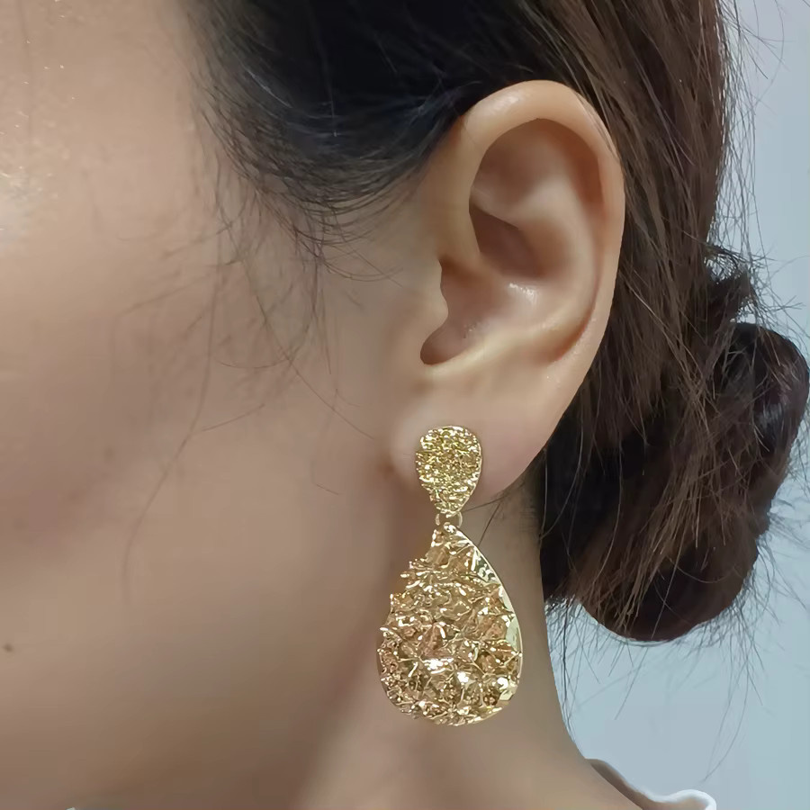 Ohrringe Clip, Messing, Gold, Punk, Damen - Bild 2