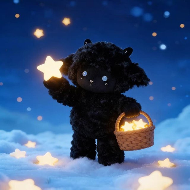 Yiran toy Niedliche Schwarz-Weiß Zwilling Lamm, Plüschtier, 35cm - Bild 1