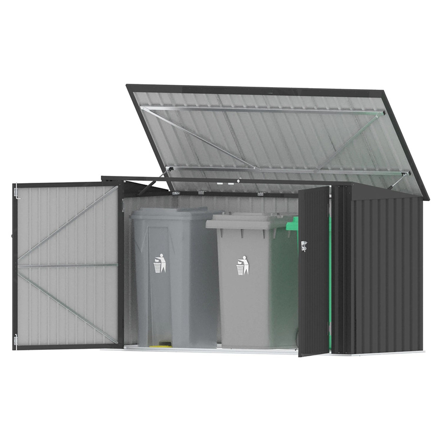 Tepro Universalbox Store aus verzinktem Stahlblech in Anthrazit, B/T/H: 232,5 x 132 x 104,5 cm - Bild 2