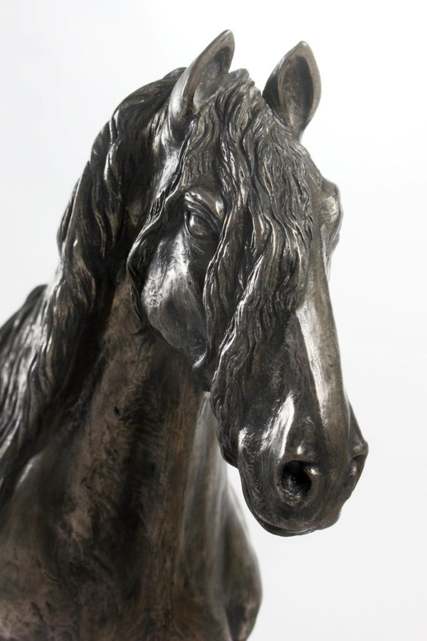 Art-Dog Friese Pferdebüste als elegante Statue auf Steinsockel in Bronze - Bild 2