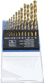 BGS Do it yourself HSS-Spiralbohrer-Satz titan-nitriert in Gold, 13-teilig, 1,5 - 6,5 mm - Bild 1
