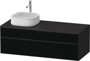 Duravit Waschtischunterschrank Zencha in Lichtgrau mit Einrichtungs-System, Breite: 130 cm, Tiefe: 55 cm, Höhe: 55 cm - Bild 1