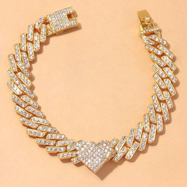 Wucifang Jewelry Fußkettchen, Zinklegierung, Kristall, Gold, 23cm, Unisex - Bild 1