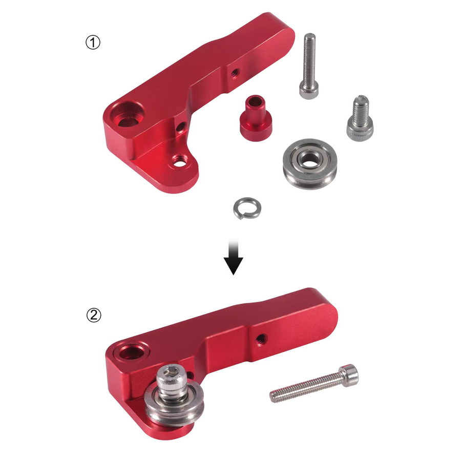 Creality Aluminium MK8 Extruder Drive Feed für FDM 3D-Drucker in Rot - Bild 2