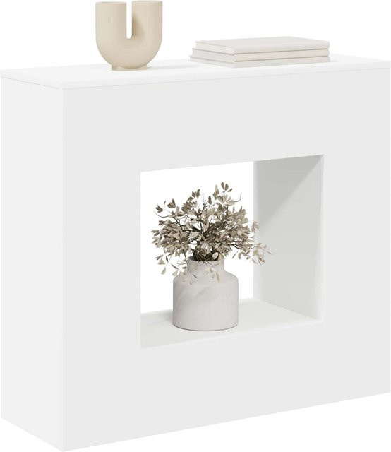 Minimalistischer Konsolentisch Yiwydaa in Weiß, B/T/H: 82 x 29 x 74 cm - Bild 1