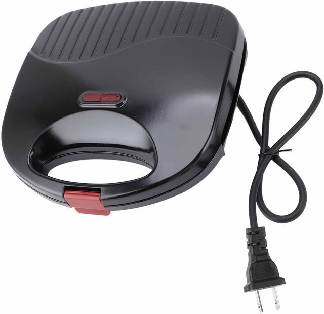 OutsideWorld Waffeleisen doppelseitig mit 750W in Schwarz, antihaftbeschichtet für deine Küche - Bild 1