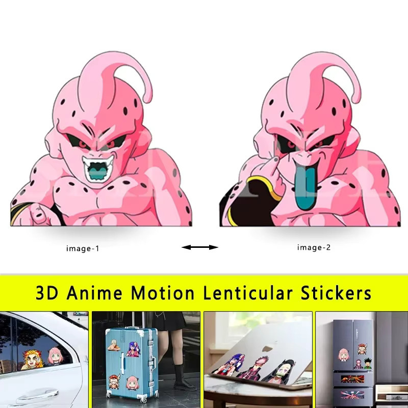 Bandai Dragon Ball Naruto Anime 3D Lentikular Aufkleber Goku, Vegeta, wasserfeste Aufkleber - Bild 3