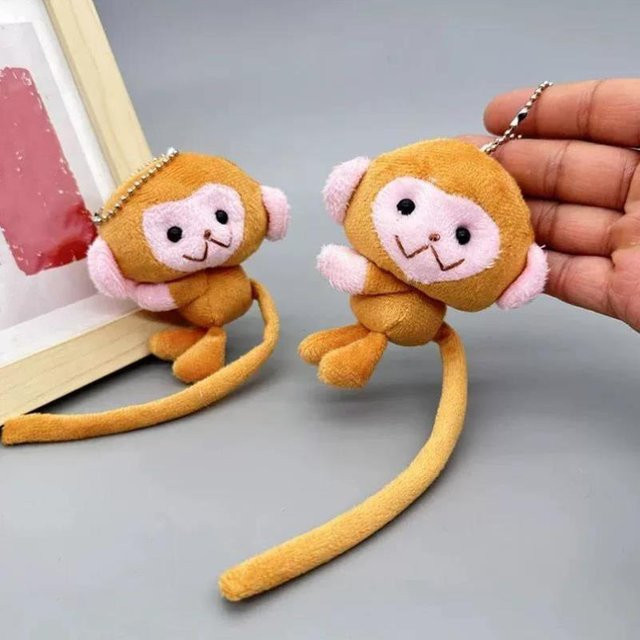 Schlüsselanhänger Linyi toy, Affe, Rosa, Plüsch, Damen - Bild 1