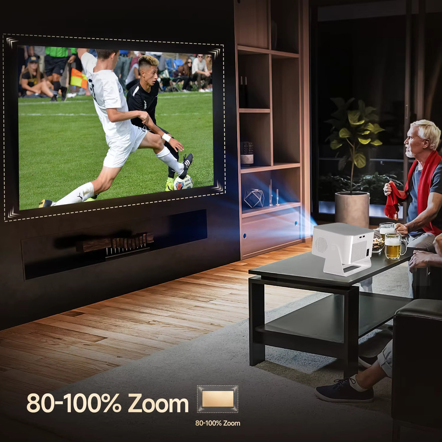 Magcubic HY350Max Tragbarer Projektor mit Android 14, Autofokus, 4K Unterstützung, 900 ANSI Lumen, Full HD 1080P, Wifi 6 und Bluetooth 5.4 in Weiß - Bild 5