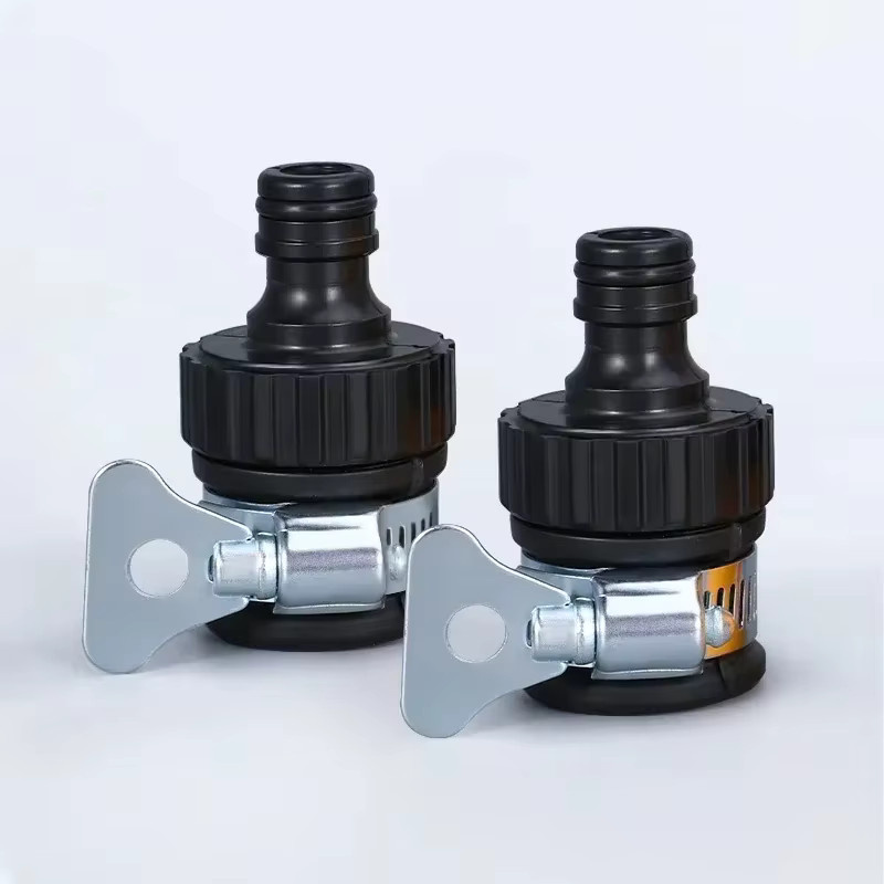BAIHUAN Wasserhahnadapter aus Kunststoff in Schwarz als universeller Schnellverbinder für die Gartenbewässerung und Autowäsche - Bild 2