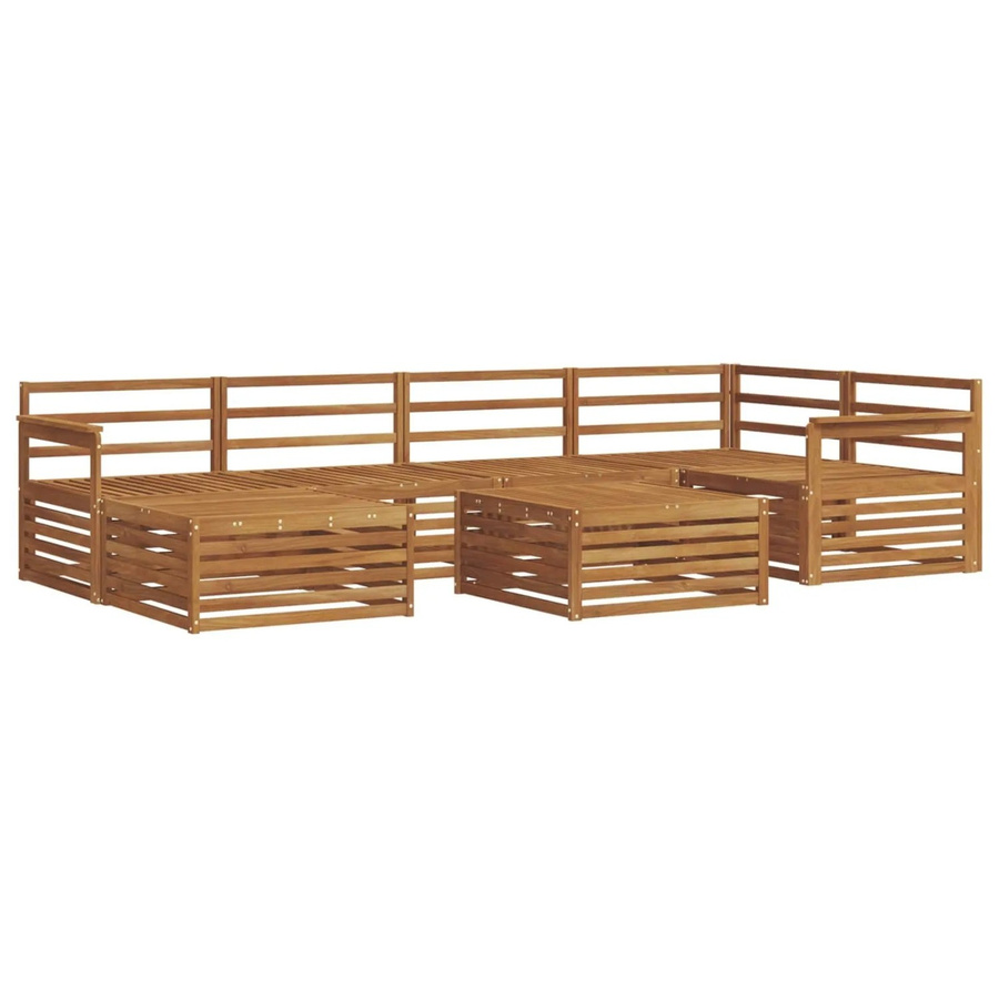 vidaXL Outdoor-Sofagarnitur 7-teilig aus Akazienholz in Braun - Bild 2