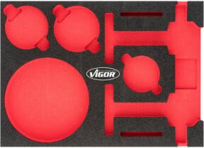 Vigour Weichschaum-Einlage rot B/T/H: 39,3 x 28,2 x 3,5 cm - Bild 1