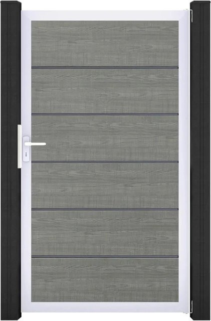 GroJa Tor Basicline Premium 1-flg. Grey Ash Cut B: 100 cm, H: 180 cm - Bild 1
