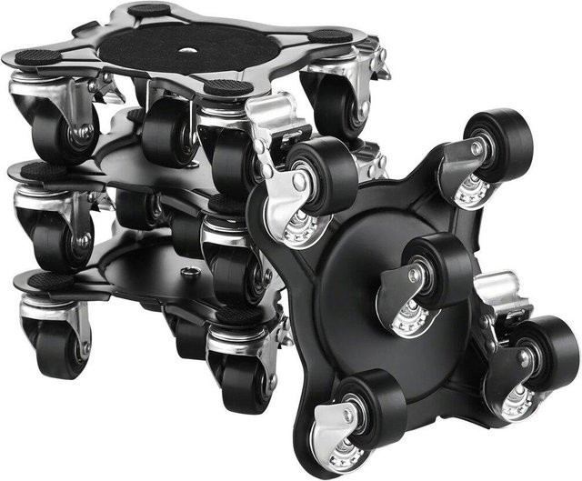 Buying Solutions MB Möbelroller Schwerlast Möbeltransporter aus Stahl mit 5 Rädern in Schwarz, Tragkraft 1200 lbs - Bild 1