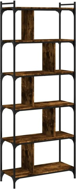 vidaXL Bücherregal im Industrial Design mit 6 Böden in Braun, B/T/H: 76 x 32 x 192 cm - Bild 1