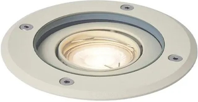 QAZQA Moderner Bodeneinbaustrahler Grau-Beige, GU10, IP65, verstellbar, Durchmesser: 50 mm - Bild 1