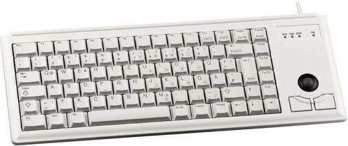 Cherry Compact-Keyboard G84-4400 USB Tastatur mit Trackball, QWERTZ Deutsch, Grau - Bild 1