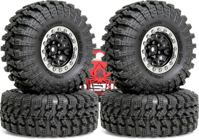 RS Aluminium Beadlock-Radreifen, 1,3 Zoll, Schwarz, Metall, für 1:18 Fahrzeuge - Bild 1