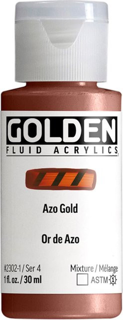 Golden Fluid Acrylfarbe Azo Gold von Golden für Professionals - Bild 1